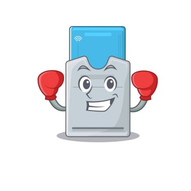 Spor Boks Kart Maskotu Karakter Biçimi