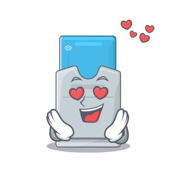 Sevimli anahtar kart çizgi film karakter tasarımına aşık oluyorum.