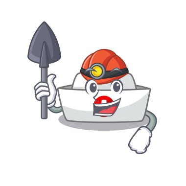 Havalı akıllı Miner hemşire şapkası çizgi film karakteri tasarımı