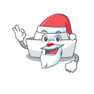 Noel Baba hemşire şapkası, maskot tarzı, tamam parmaklı.