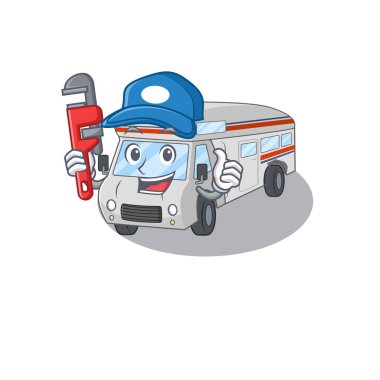Tesisatçı olarak çalışan bir karavan resmi.