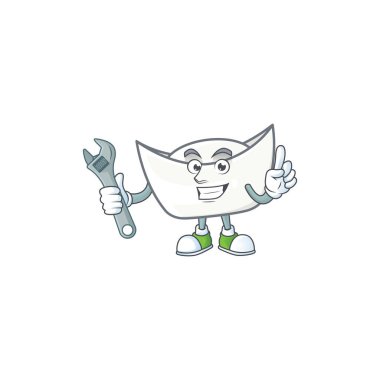 Mutlu Tamirci Çinli beyaz Ingot çizgi film karakteri tasarımı