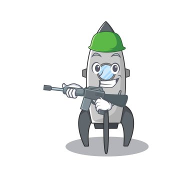 Makineli tüfekli bir roket ordusu fotoğrafı.