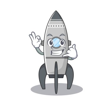 Bana komik roket karakter konsepti de.