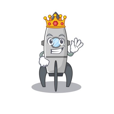 Sahnede bir kral olarak sahnelenen roketin maskot tasarımı.