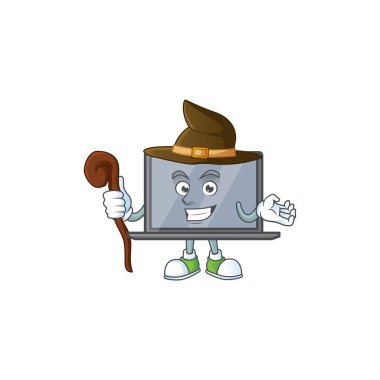 Sahnede cadı rolü yapan sevimli bir monitör.