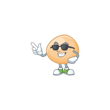 Süper havalı kahverengi gözlüklü hoppang karakteri.