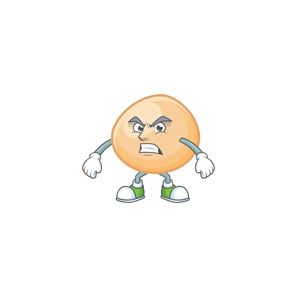 Personaje de dibujos animados de hoppang marrón con la cara enojada — Archivo Imágenes Vectoriales
