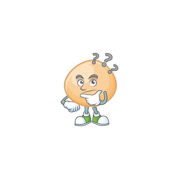 Brown hoppang cartoon mascot style with confuse gesture — 스톡 벡터