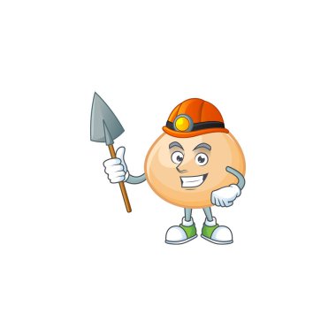 Havalı zeki Miner kahverengi hoppang karakter tasarımı