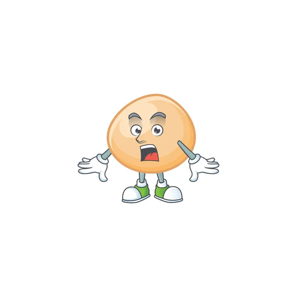 Brown hoppang cartoon character design on a surprised gesture — Stock Vector