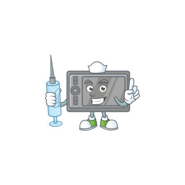 Gülen Hemşire Wacom Şırıngalı çizgi film karakteri