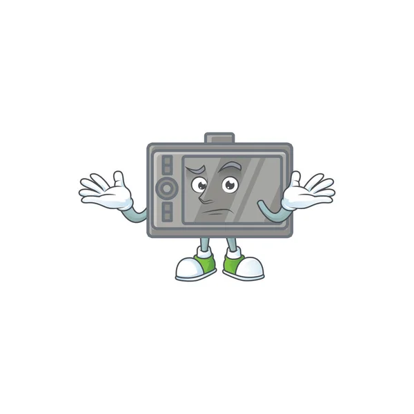 A comical Grinning wacom cartoon design style — 스톡 벡터