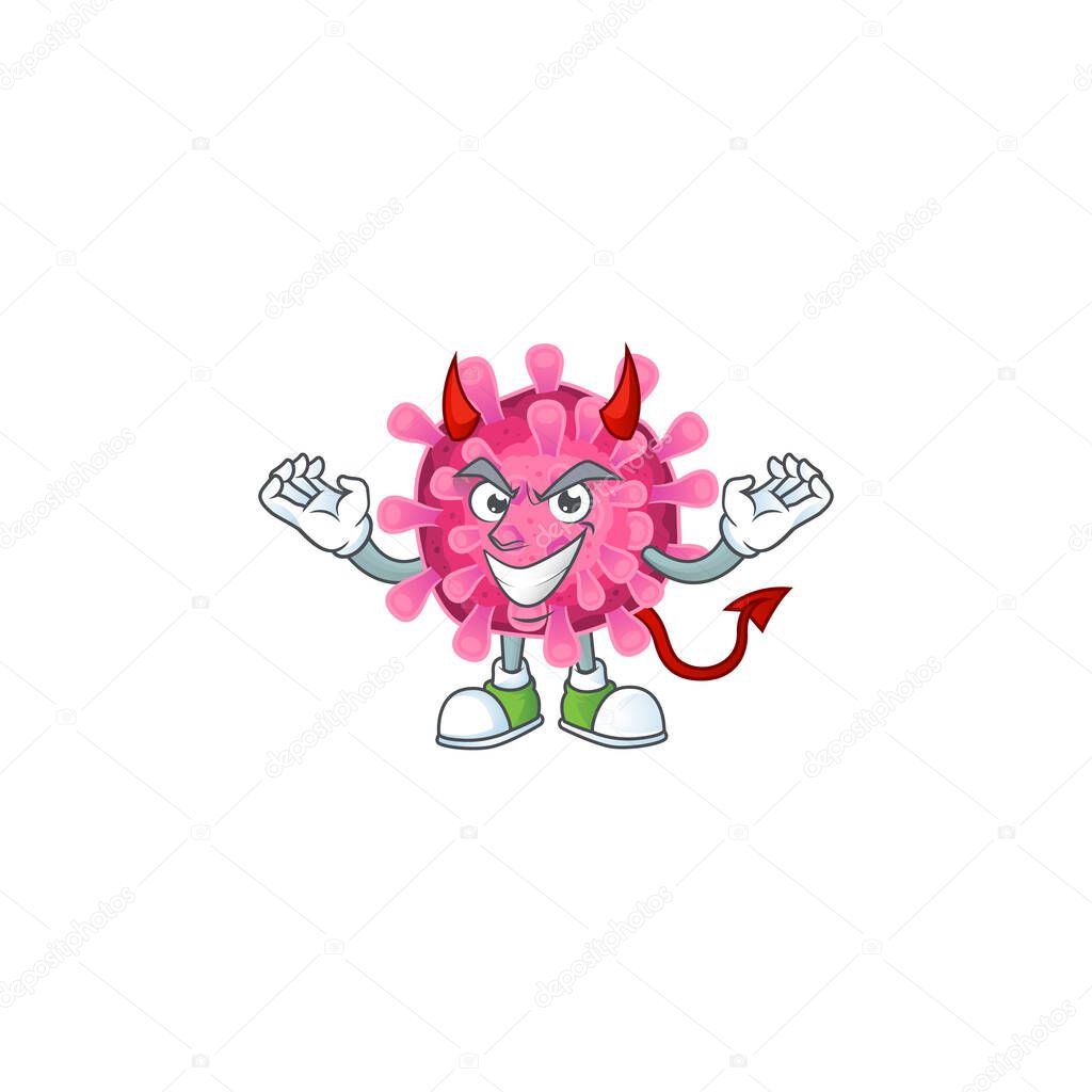 Devil corona virus Cartoon character design style
