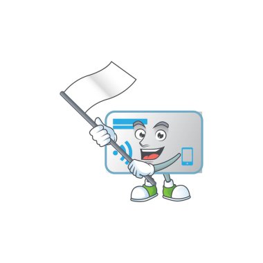 Komik bir NFC kart çizgi film karakteri tasarımı