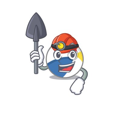 Akıllı Miner plaj topu çizgi film karakteri tasarımı