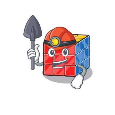 Havalı akıllı Miner rubik küp karakter tasarımı