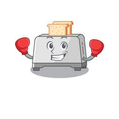 Spor Boks Ekmek kızartma makinesinin maskot karakter stili