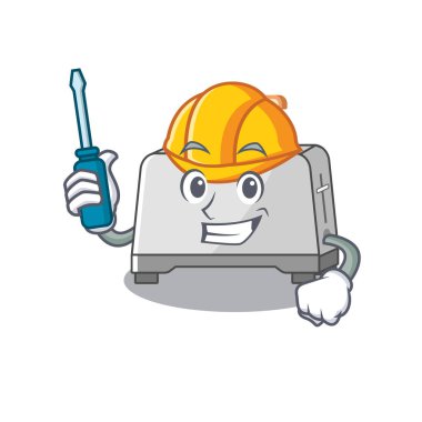 çizgi film karakteri tarzı ekmek kızartma makinesi otomotiv olarak çalışıyor