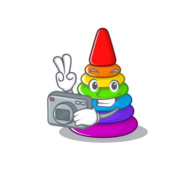 Cool Photographer toy pyramid character with a camera
