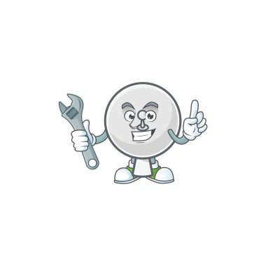 Mutlu mekanik uydu anten çizgi film karakteri tasarımı