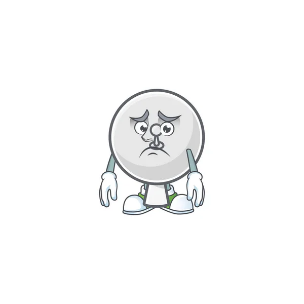 Cartoon character of a satellite dish having an afraid face — 스톡 벡터