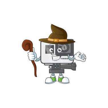 Sahnede cadı rolü yapan sevimli bir kamera.