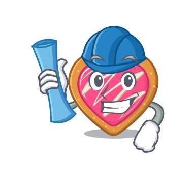 Kurabiye Yürekli Mimarın başarısı Mavi baskı ve mavi miğfer