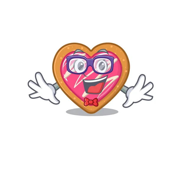 Мультфильм концепции Geek печенье дизайн сердца — стоковый вектор