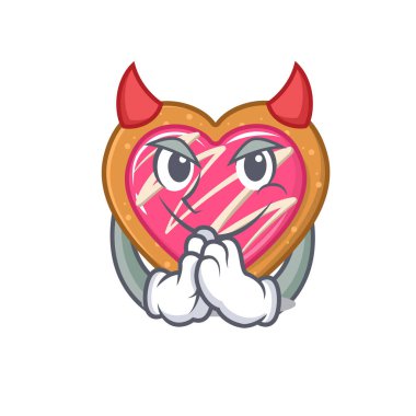 Şeytan Kurabiye Kalbi Karakter Tasarımı Çizgisi