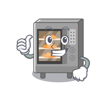 Komik fırın keki Başparmak hareketi yapıyor