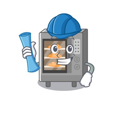 Fırın pastası mimarı mavi iz ve mavi miğfere sahip.