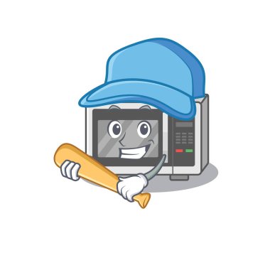 Gülen Komik Mikrodalga Beyzbol maskotu Tasarımı