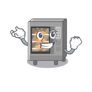 Kendine güvenen başarılı fırın kek çizgi film karakteri tarzı