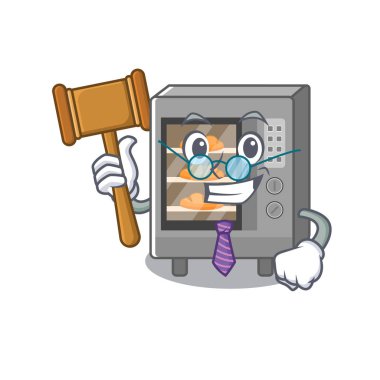 Maskot karakteri tarzında akıllı yargıç pastası.