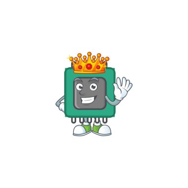 Ram 'ın göz kamaştırıcı bir karikatür maskotu tasarımı üzerinde Kral stilize edilmiş hali.