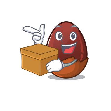 Sevimli çikolata yumurtalı çizgi film karakteri.