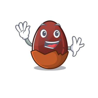 Dost canlısı çikolata yumurtası maskotu tasarımı