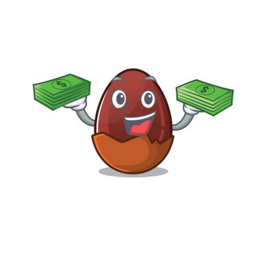 Havalı, zengin, çikolatalı yumurta karakteri.