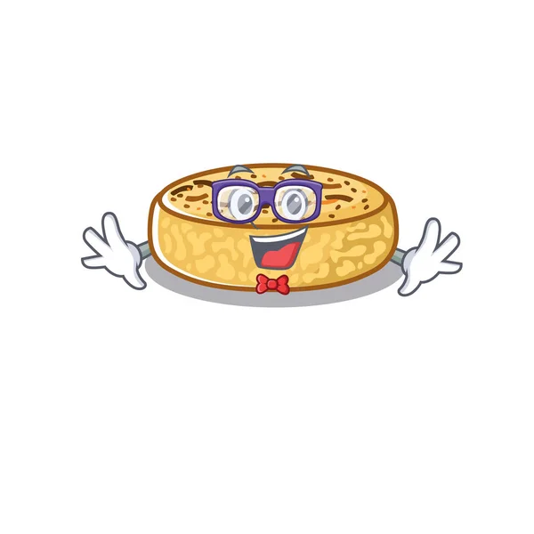 Een cartoon concept van Geek in crumpets ontwerp — Stockvector