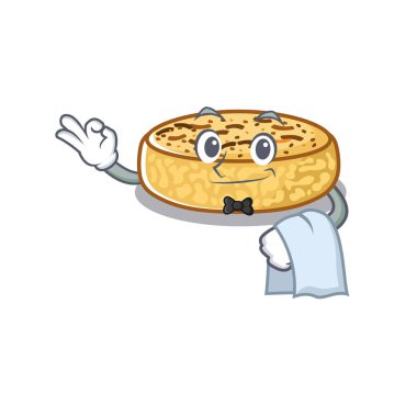 Sweet crumpets Character working as a Waiter