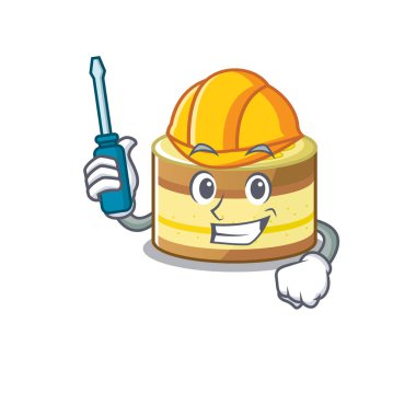 Çizgi film karakteri tarzı limonlu pasta otomotiv işi görüyor.