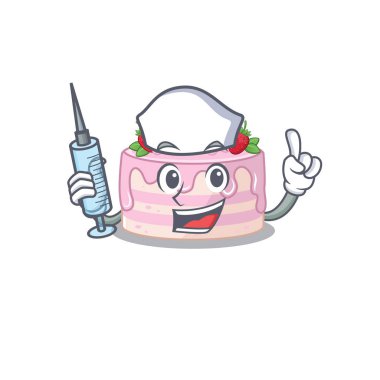 Çilekli pasta, şırıngalı hemşire karakteri.