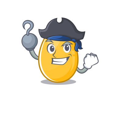 Cute golden egg mascot design with a hat