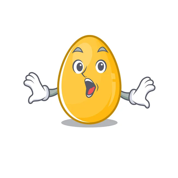 Arany tojás kabala design koncepció meglepett gesztussal — Stock Vector