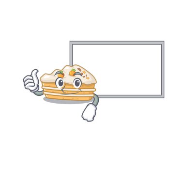 Havuçlu kek çiziminin tahtası var.