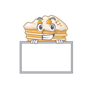 Havuçlu kek çizgi film tasarımı konsepti sırıtıyor.