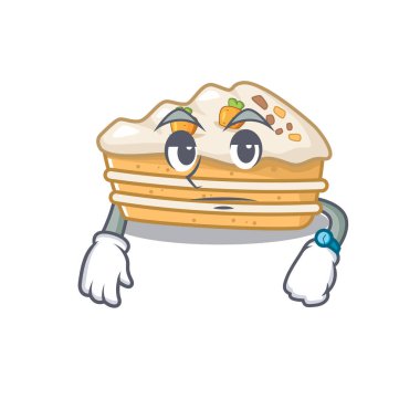 Havuçlu kekin çizgi film karakteri tasarımı.