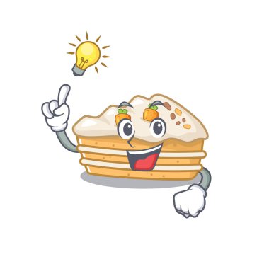 Zeki bir havuçlu kek çizgi film karakteri tarzının bir fikri vardır.