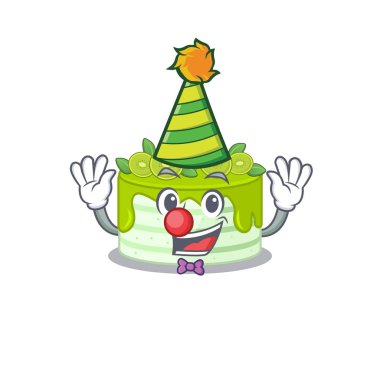 Komik Palyaço kivili kek çizgi film karakteri maskot tasarımı